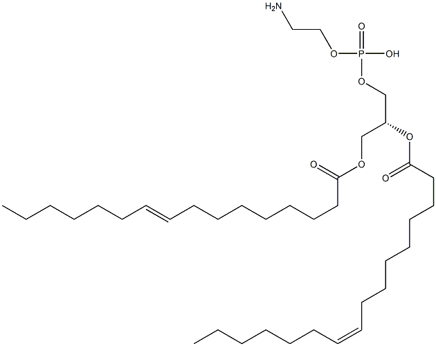 1,2-di-(9Z-hexadecenoyl)-sn-glycero-3-phosphoethanolamine Structure