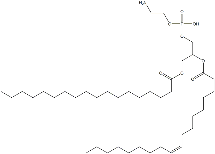 2-aminoethoxy-[3-octadecanoyloxy-2-[(Z)-octadec-9-enoyl]oxy-propoxy]phosphinic acid Structure