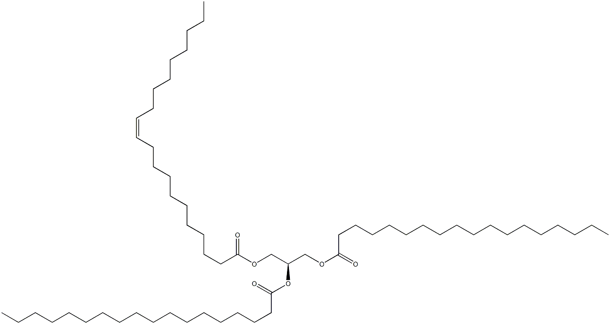1,2-dioctadecanoyl-3-(11Z-eicosenoyl)-sn-glycerol,,结构式