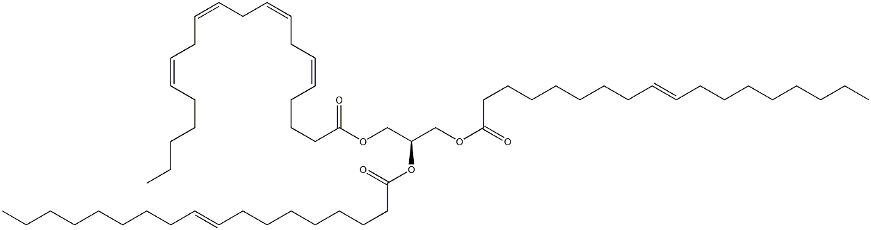 1,2-di-(9Z-octadecenoyl)-3-(5Z,8Z,11Z,14Z-eicosatetraenoyl)-sn-glycerol,,结构式