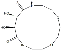 (1S,2S)-1,2-Dihydroxy-3,14-dioxo-7,10-dioxa-4,13-diazacyclotetradecane Structure