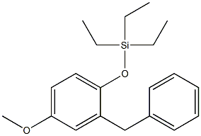 (2-Benzyl-4-methoxy-phenoxy)-triethyl-silane Structure