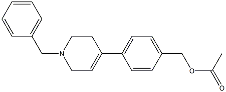 4-(1-Benzyl-1,2,3,6-tetrahydro-4-pyridinyl)benzyl acetate 化学構造式