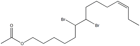 6,7-Dibromo-Z-11-tetradecene-1-ol acetate,,结构式