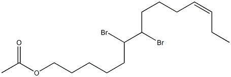 6,7-Dibromo-Z-11-tetradecene-1-ol acetate 结构式