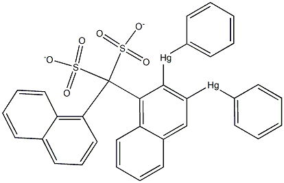 Diphenylmercuridinaphthylmethanedisulfonate. 结构式