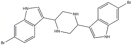 2,5-bis(6'-bromo-3'-indolyl)piperazine,,结构式