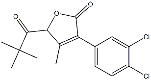 3-(3,4-dichlorophenyl)-5-pivaloylmethyl-2H,5H-furan-2-one,,结构式