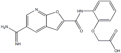 2-(((5-amidinofuro(2,3-b)pyridin-2-yl)formamido)phenyloxy)acetic acid,,结构式