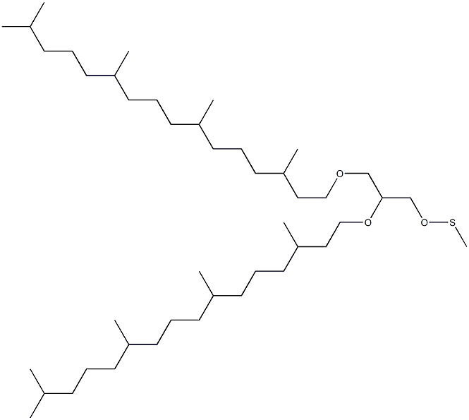 1-methylthio-2,3-di-O-(3',7',11',15'-tetramethylhexadecyl)glycerol Structure