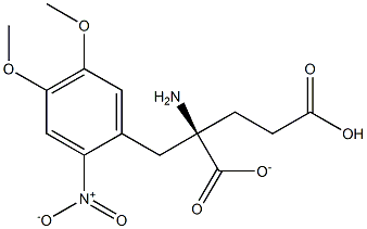 alpha-(4,5-dimethoxy-2-nitrobenzyl) glutamate Structure