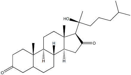 20-hydroxycholestane-3,16-dione Struktur