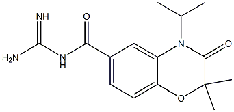  N-(4-isopropyl-2,2-dimethyl-3-oxo-3,4-dihydro-2H-benzo(1,4)oxazine-6-carbonyl)guanidine