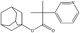 1-adamantyl 2-methyl-2-(3-pyridyl)propanoate 结构式