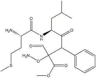 formyl-methionyl-leucyl-2-aminooxy-3-phenylpropionic acid methyl ester 化学構造式