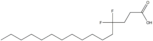 4,4-difluoropalmitic acid 化学構造式