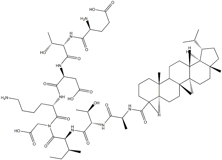 glutamyl-threonyl-aspartyl-lysyl(lipoyl)alanyl-threonyl-isoleucyl-glycine 化学構造式