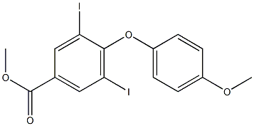 methyl 3,5-diiodo-4-(4'-methoxyphenoxy)benzoate Structure