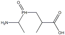 3-((1-aminoethyl)phosphinyl)-2-methylpropionic acid Structure