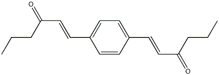 1,4-bis(3-oxo-1-hexenyl)benzene,,结构式