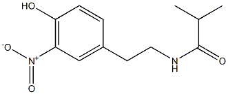 N-(2-methylpropionyl)-3-nitrotyramine 结构式