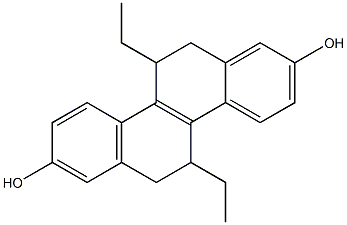5,11-diethyl-5,6,11,12-tetrahydrochrysene-2,8-diol Structure