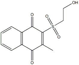 2-(2-hydroxyethylsulfaryl)-3-methyl-1,4-naphthoquinone Struktur