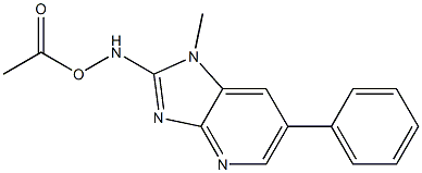 2-(acetoxyamino)-1-methyl-6-phenylimidazo(4,5-b)pyridine Struktur