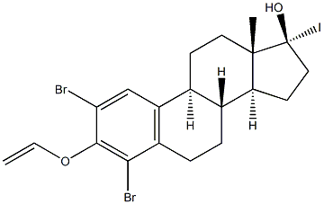 2,4-dibromo-17-iodovinylestradiol,,结构式