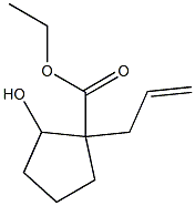 2-allyl-2-carboethoxycyclopentanol 化学構造式