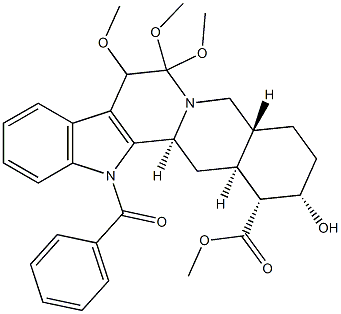 トリメトキシベンゾイルヨヒンビン 化学構造式
