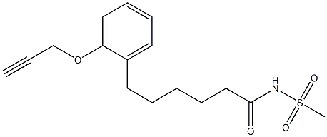 N-methylsulfonyl-6-(2-propargyloxyphenyl)hexanamide Structure