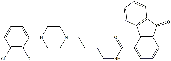 N-(4-(4-(2,3-dichlorophenyl)piperazin-1-yl)butyl)(9-oxofluoren-4-yl)carboxamide Structure