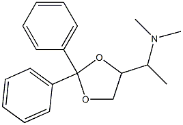 (1-(2,2-diphenyl-(1,3)dioxolan-4-yl)-ethyl)-dimethyl-amine,,结构式