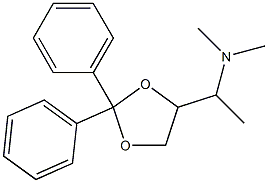 (1-(2,2-diphenyl-(1,3)dioxolan-4-yl)-ethyl)-dimethyl-amine Structure