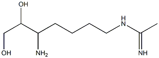 N-(5-amino-6,7-dihydroxyheptyl)ethanimidamide Structure