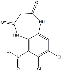 7,8-dichloro-6-nitro-1H-1,5-benzodiazepine-2,4-(3H,5H)-dione Structure