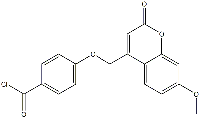 4-(7-methoxy-2-oxo-2H-benzopyran-4-ylmethoxy)benzoyl chloride Structure