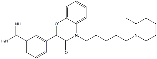 3-(4-(5-(2,6-dimethyltetrahydro-1(2H)-pyridinyl)pentyl)-3-oxo-3,4-dihydro-2H-1,4-benzoxazin-2-yl)-1-benzenecarboximidamide