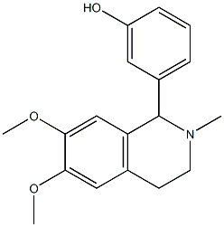 1-(3'-hydroxyphenyl)-6,7-dimethoxy-N-methyltetrahydroisoquinoline|