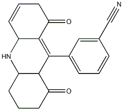 9-(3-cyanophenyl)hexahydro-1,8-acridinedione Struktur