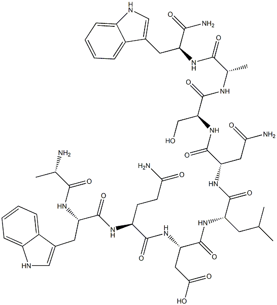 alanyl-tryptophyl-glutaminyl-aspartyl-leucyl-asparagyl-seryl-alanyl-tryptophanamide Structure