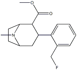2-carbomethoxy-3-(2-fluoromethylphenyl)tropane 化学構造式