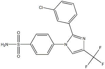 4-(2-(3-chlorophenyl)-4-trifluoromethylimidazol-1-yl)benzenesulfonamide 结构式