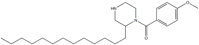 1-(4'-methoxybenzoyl)-2-n-tridecylpiperazine,,结构式