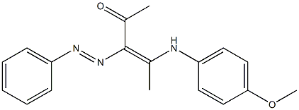 4-(4-Methoxyphenylamino)-3-phenylazo-3-penten-2-one,,结构式