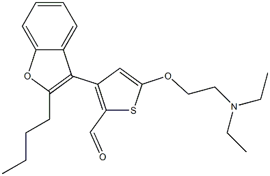 ((2-butyl-3-benzofuranyl)-(5-(2-diethylamino)ethoxy)-2-thienyl)methanone Struktur