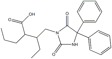 3-hydroxymethylphenytoin valproic acid ester Struktur