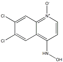 6,7-DICHLORO-4-(HYDROXYAMINO)QUINOLINE1-OXIDE Structure