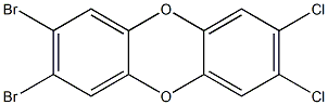 2,3-DIBROMO-7,8-DICHLORODIBENZO-P-DIOXIN 结构式